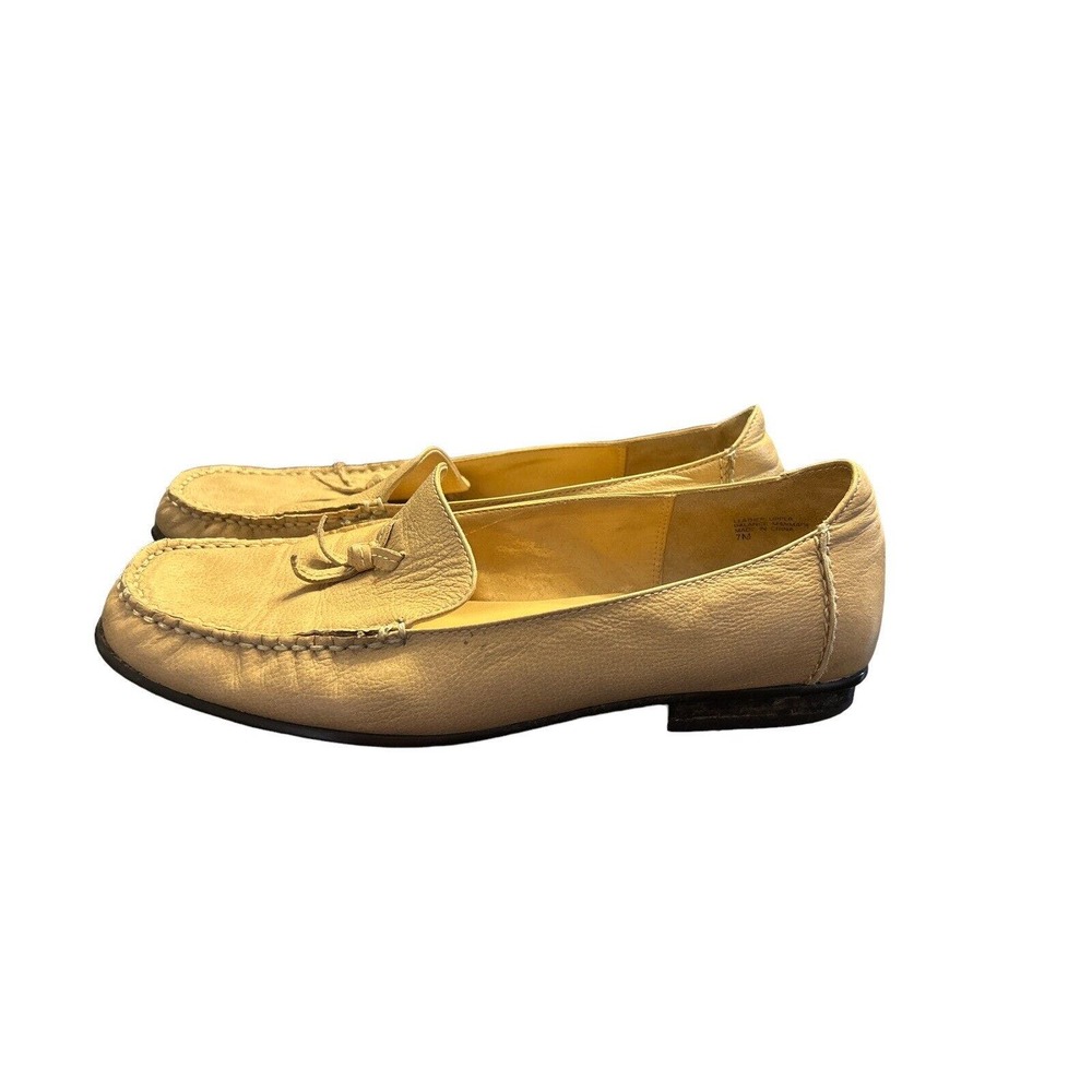 Joan & David womens 7 Analisa light brown tassel‎ boat shoe loafers